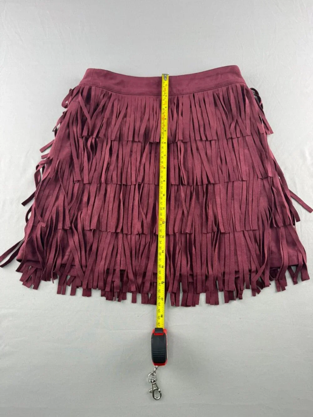 Alya Women XS NWT Fringe Mini Faux Suede Cowgirl Skirt Western Ranch Playful - Picture 5 of 6